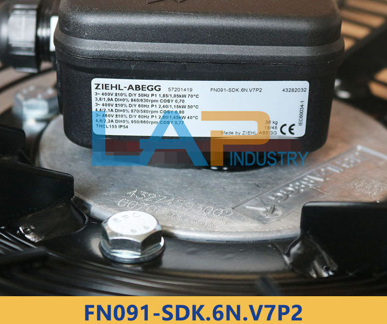 new 1PCS  For Ziehl-Abegg Axial Fan FN091-SDK.6N.V7P2 3~400V ±10% 50/60Hz