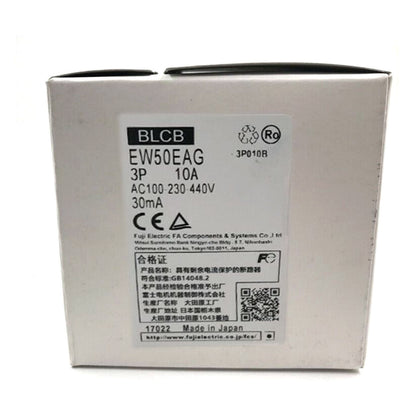 New Fuji Earth Leakage Circuit Breaker EW50EAG 3P 10A - High Safety Protection for Your Electric Systems - FUJI