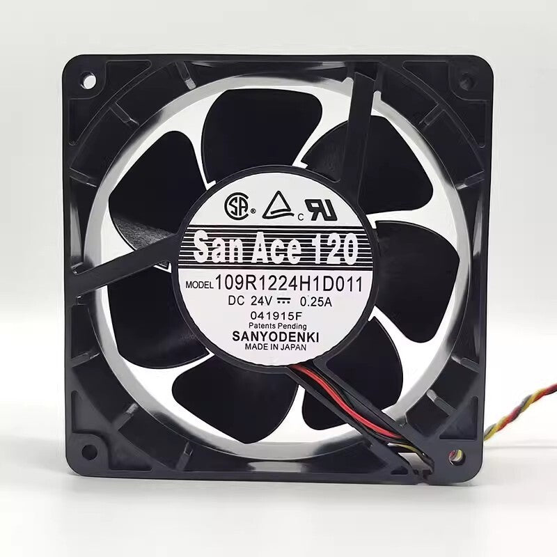 Sanyo 109R1224H1D011 DC24V 0.25A 12038 12CM 3-Wire Inverter Cooling Fan