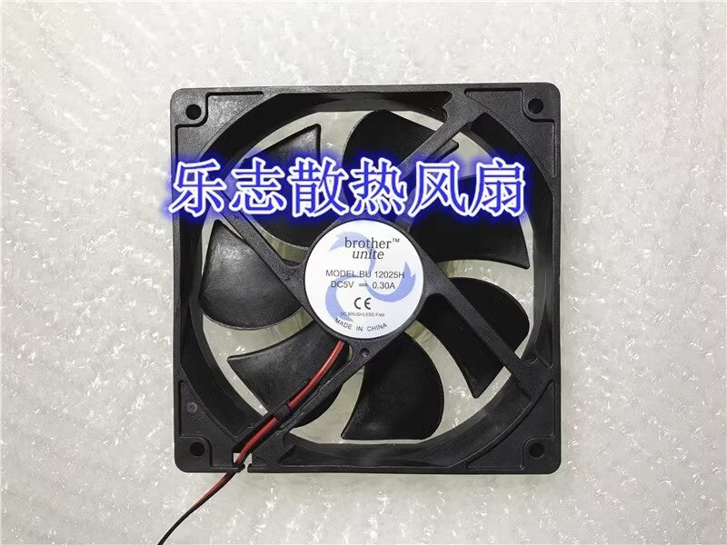 brother unite BU12025H 12025 DC5V 0.30A 12CM 2-wire inverter cooling fan