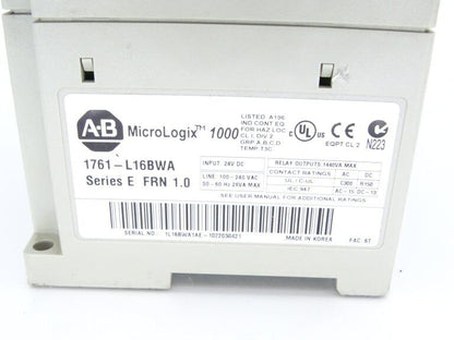 Allen Bradley 1761-L16BWA Series E PLC Processor - ALLEN BRADLEY