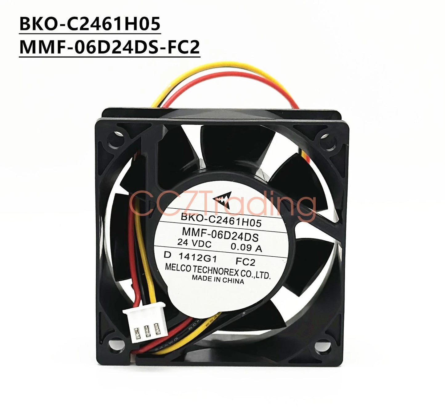 BKO-C2461H05 MMF-06D24DS-FC2 Inverter Cooling Fan DC24V 0.09A 60x60x25mm 3PinA2