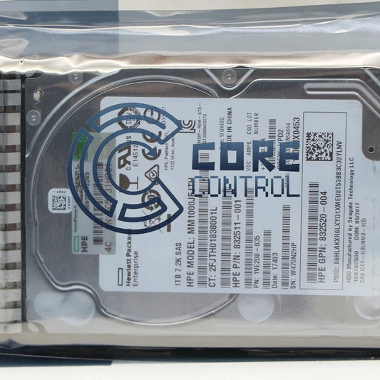 1PCS HPE 832984-001 832514-B21 1TB 7.2K 12G SFF 2.5 SAS SC HDD G9 G8