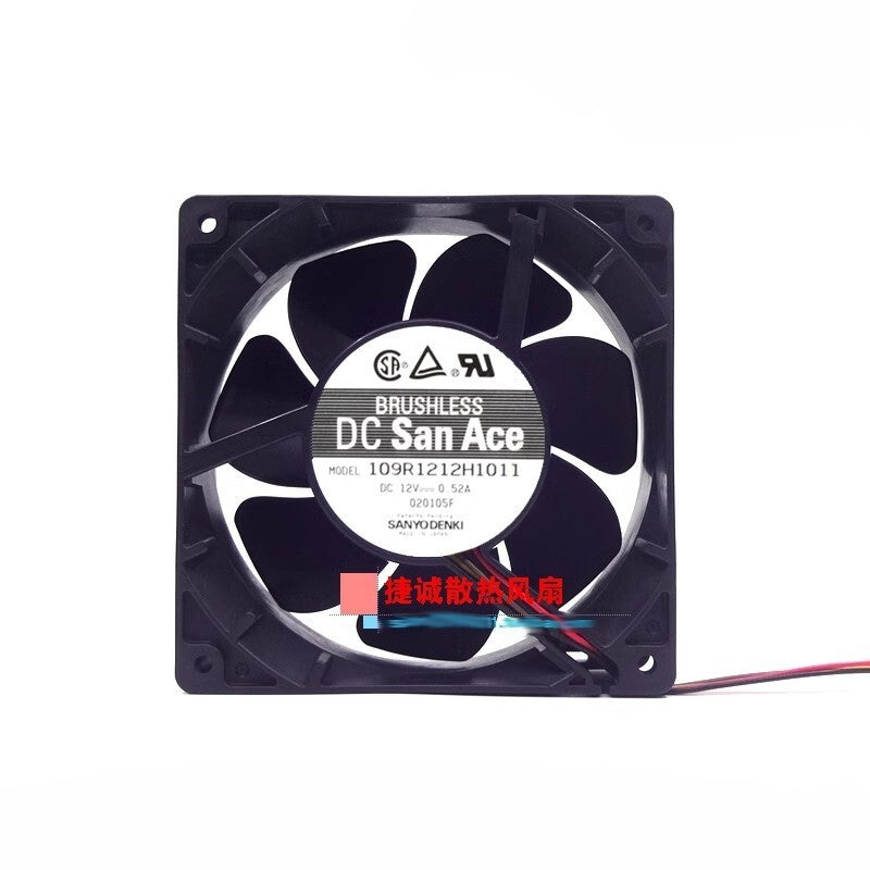new Sanyo 109R1212H1011 12038 12V 0.52A 12CM 4-wire silent chassis cooling fan