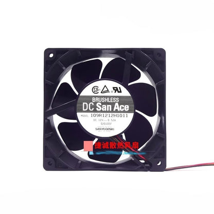 new Sanyo 109R1212H1011 12038 12V 0.52A 12CM 4-wire silent chassis cooling fan