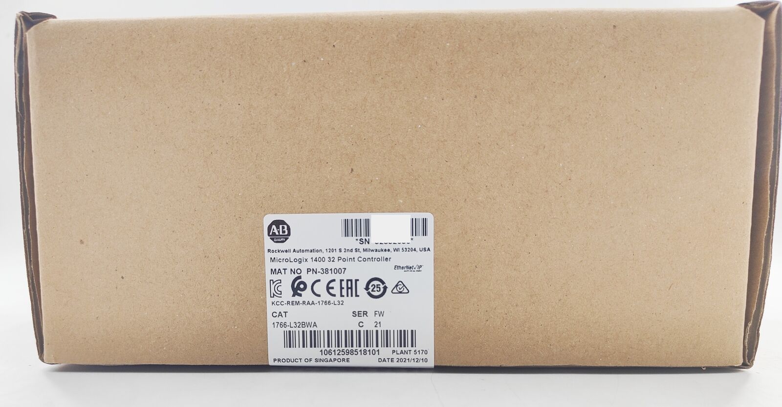 Allen-Bradley 1766-L32BWA MicroLogix 1400 32 Point Controller Sealed Allen-Bradley