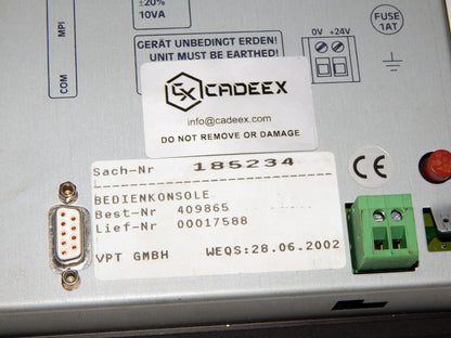 Used Control Panel Operator Console LAUER PCS Plus MPI PCS090.m PG 190.203.3 021098 - Reliable Enterprise Control System - LAEGER