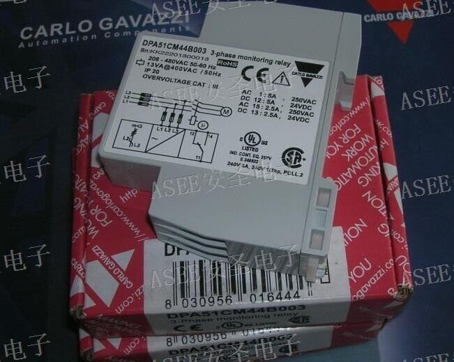 New Carlo Gavazzi DPA51CM44B003 3-Phase Relay - CARLO GAVAZZI