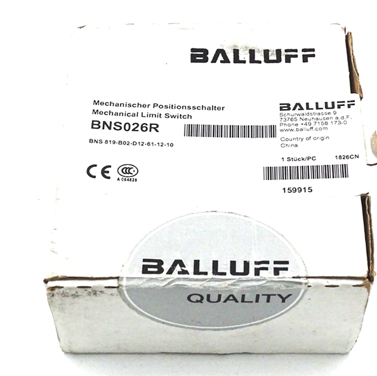 BALLUFF BNS026R BNS 819-B02-D12-61-12-10 Limit Switch