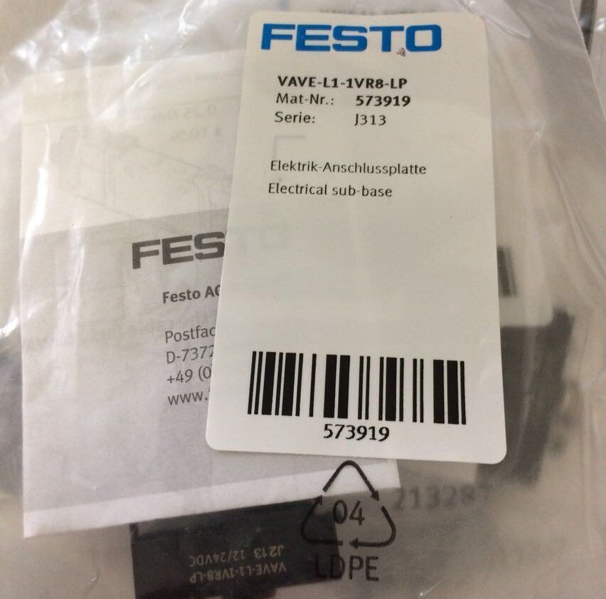 FESTO Electrical Connection Base VAVE-L1-1VR8-LP Spot Stock - FESTO
