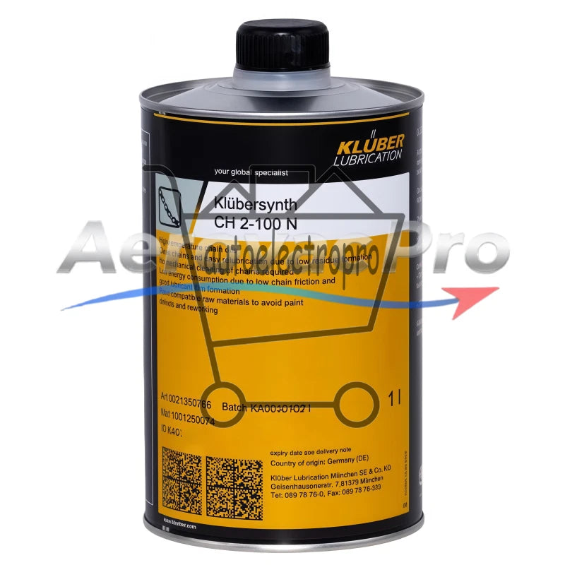 1Pcs KLUBER Lubrication Klubersynth CH 2-100 N 1L ( 1000ml) SAFE RELIABLE
