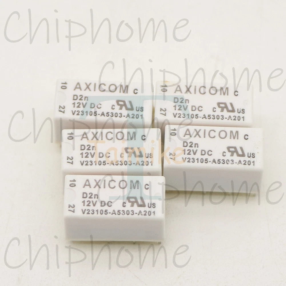 10PCS AXICOM V23105-A5303-A201 Power Relay 12VDC 8Pin