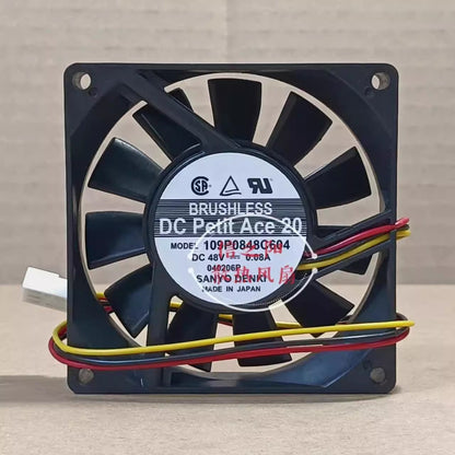 Sanyo 109P0848C604 8020 8CM 48V 0.08A 3-pin cooling fan