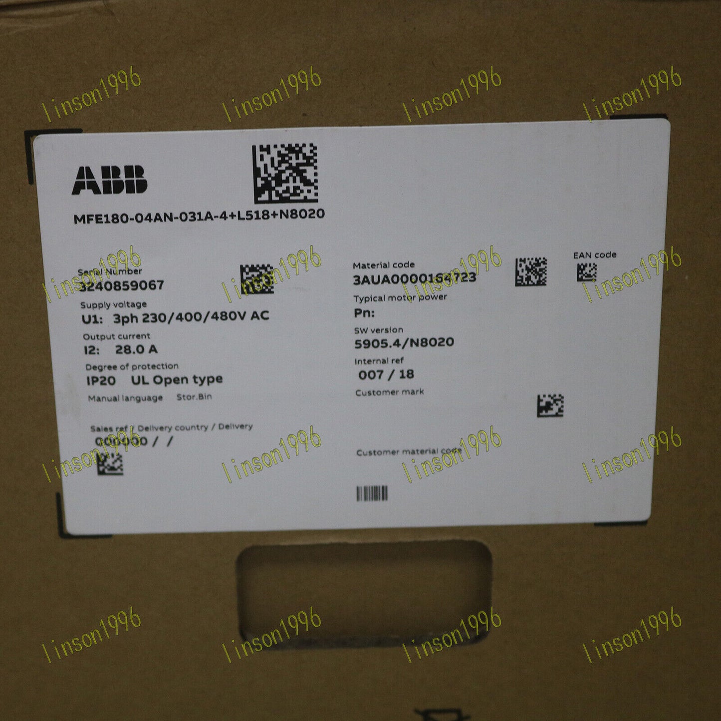 ABB MFE180-04AN-031A-4 Servo Drive - ABB