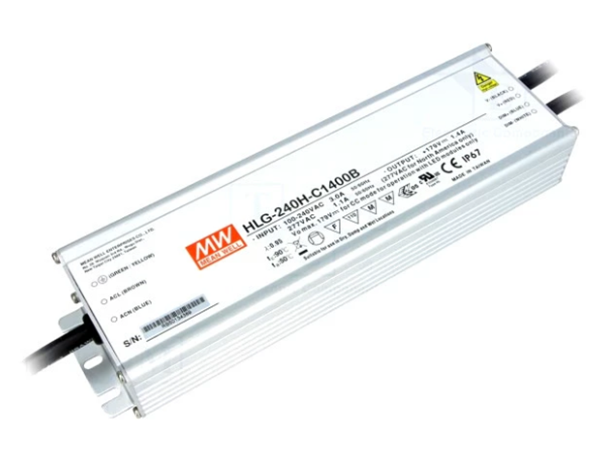 MEANWELL HLG-240H-C1400B 1400W 14000K LED Power Supply - MEANWELL