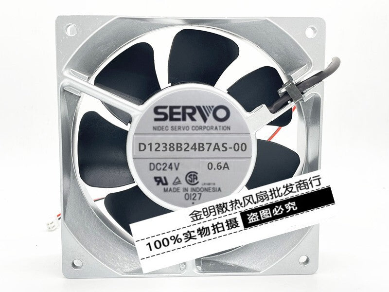 SERVO 12CM D1238B24B7AS-00 24V 0.6A Aluminum Frame Inverter Cooling Fan