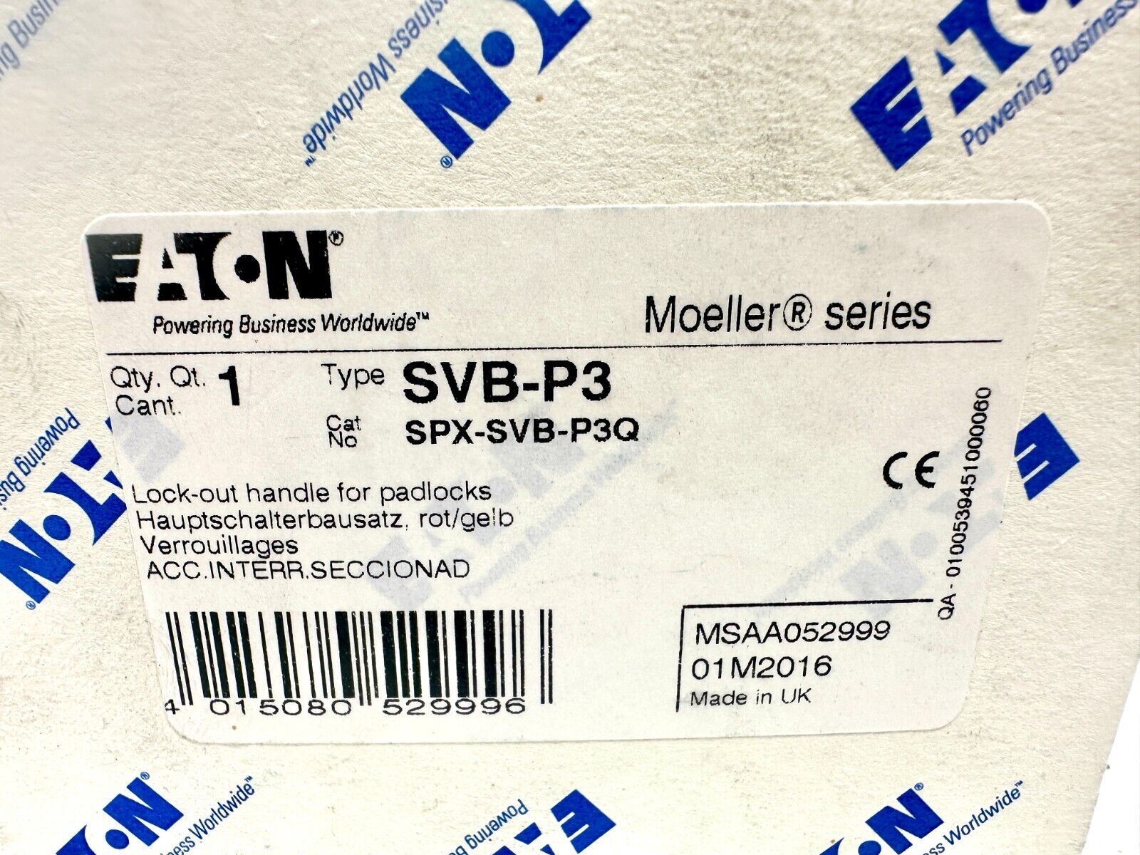 new Eaton SVB-P3 Disconnect Switch - EATON