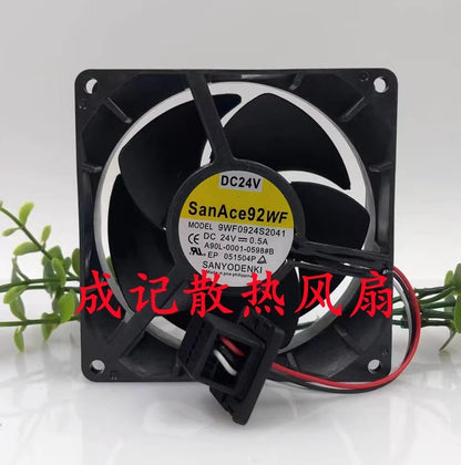 Sanyo 9WF0924S2041 DC24V 0.5A 3-Pin CNC Cooling Fan