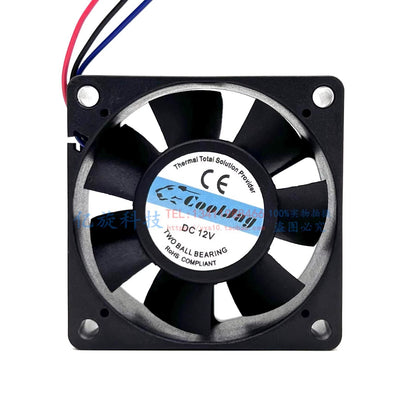 EVERFLOW R126020BU 6020 DC12V 0.20A 6CM 3-Wire Silent Cooling Fan