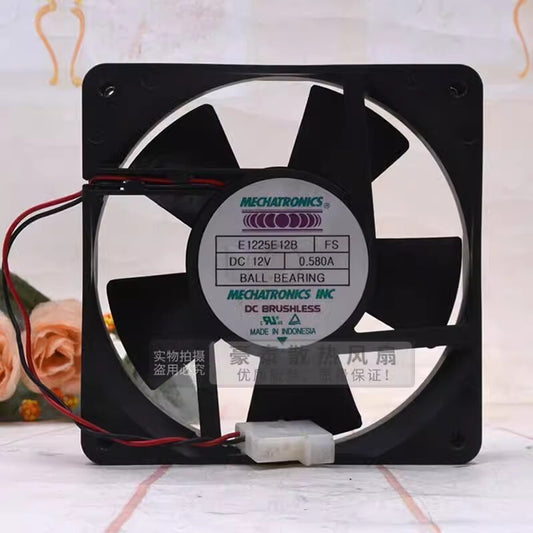 MECHATRONICS E1225E12B FS 12025 DC12V 0.58A 12CM 2-Pin Silent Cooling Fan