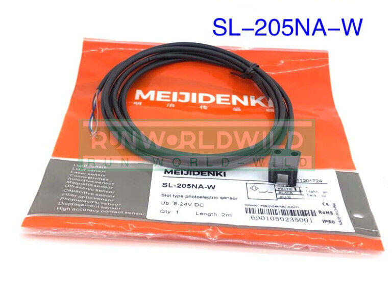 1PCS For MEIJIDENKI Groove Sensor SL-205NA-W 5-24V DC Length： 2m