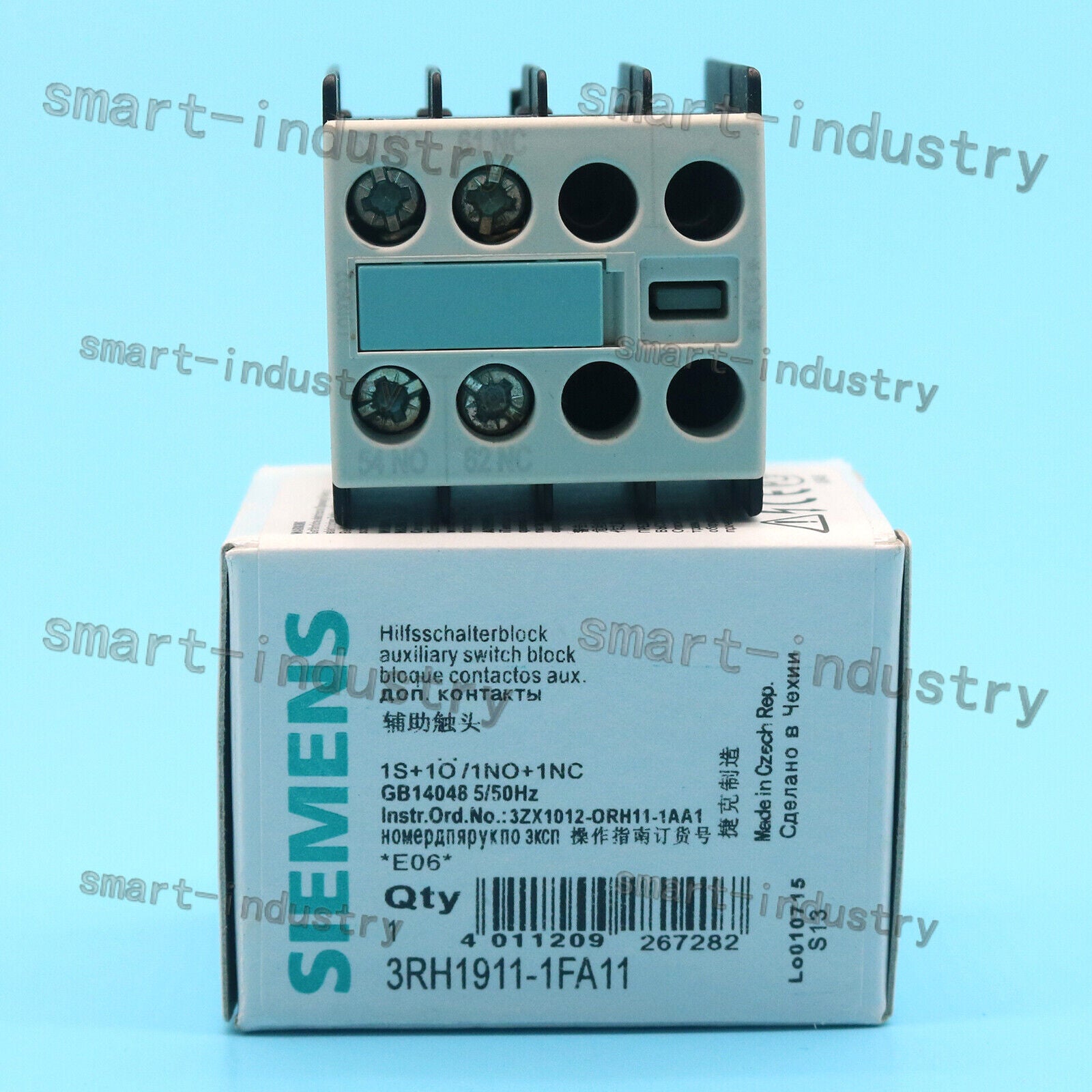 new One  Siemens 3RH1911-1FA11 1NO+1NC Auxiliary Contact In Box