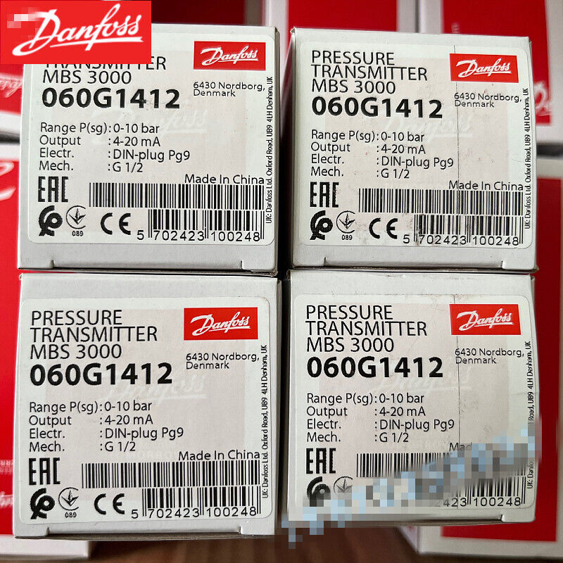 new 1pcs Danfoss MBS3000 060G1412 0-10bar Pressure Transmitter Sensor - DANFOSS