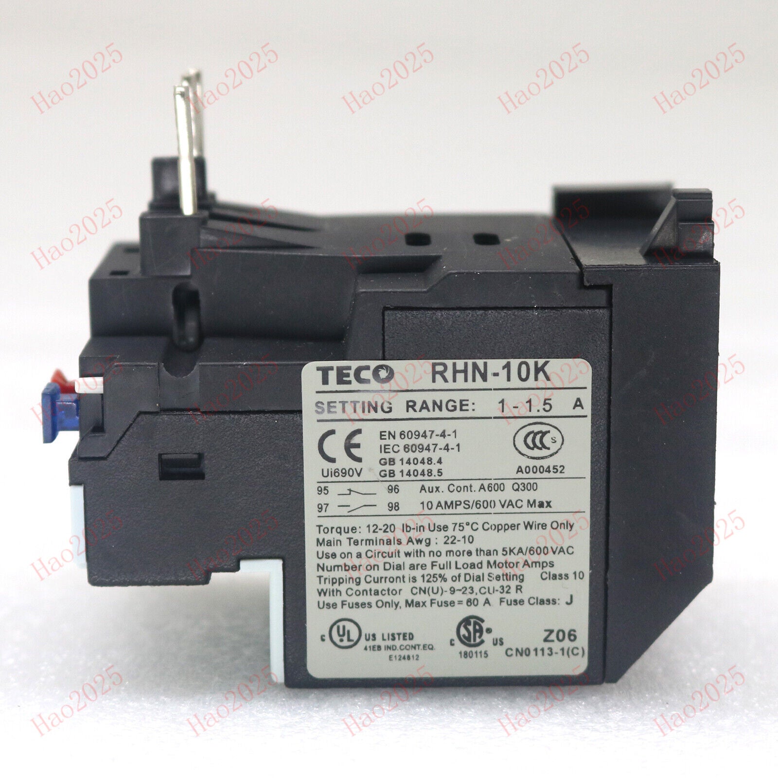 new RHN-10K 1-1.5A For TECO  Thermal overload relay Fast