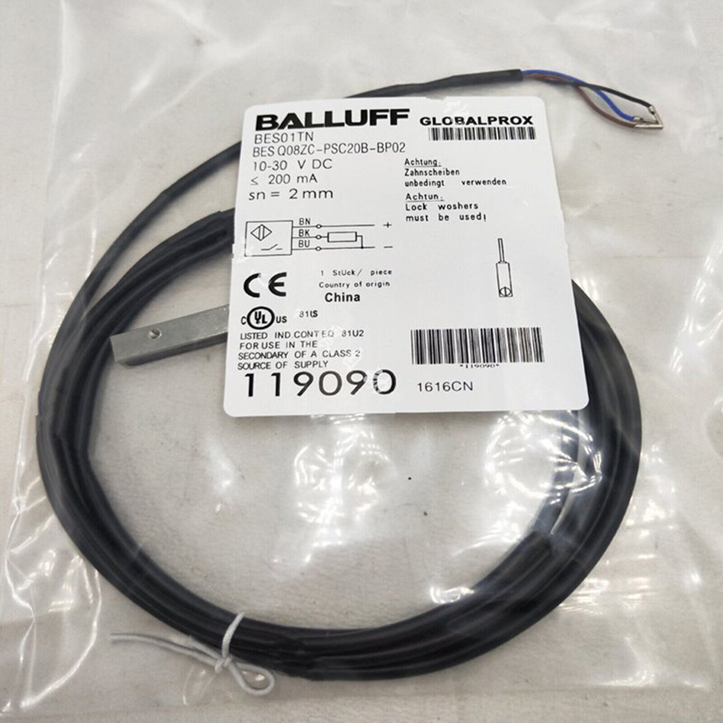 New ONE Balluff Proximity Switch BES Q08ZC-PSC20B-BP02 Fast - BALLUFF