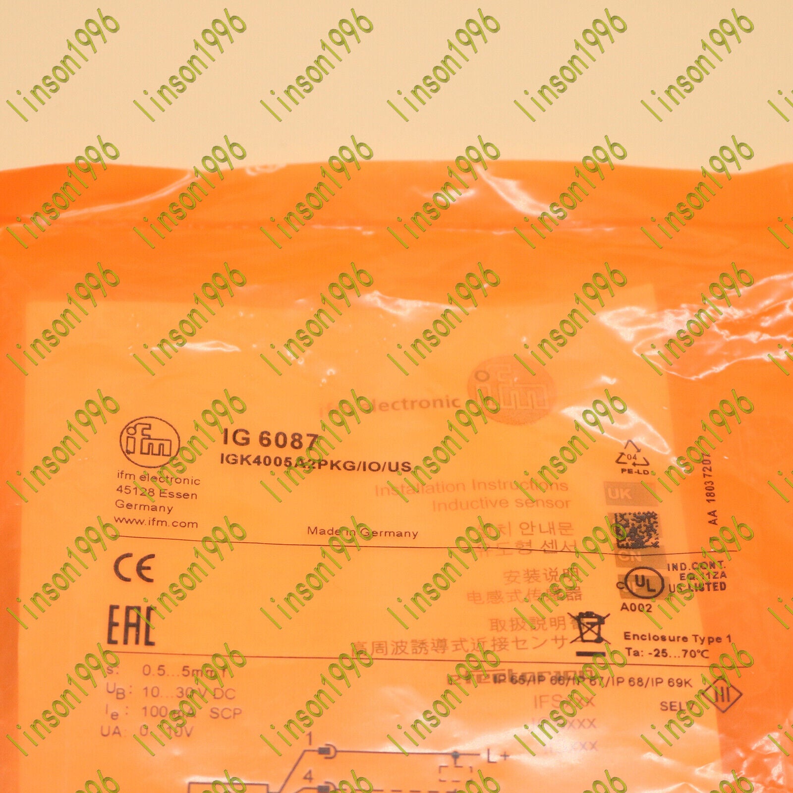 IFM Inductive Sensor: Fast IG6087 - IFM