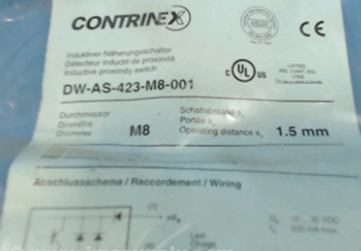 CONTRINEX DWAS423M8001 Inductive Sensor - CONTRINEX