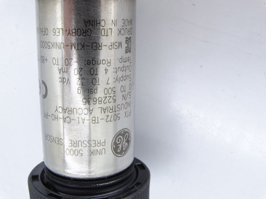 PTX5072 TB-A1 CA HO PF 500 PSI GSENSOR Pressure Transducer - GE