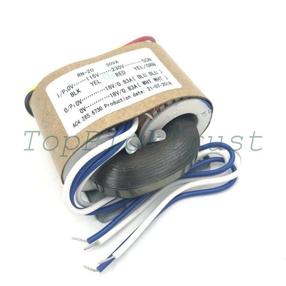 Transformer Audiophile 30W 30VA In 0-(115)-230V-SCN Out 9V 12V 15V 18V24V R-core