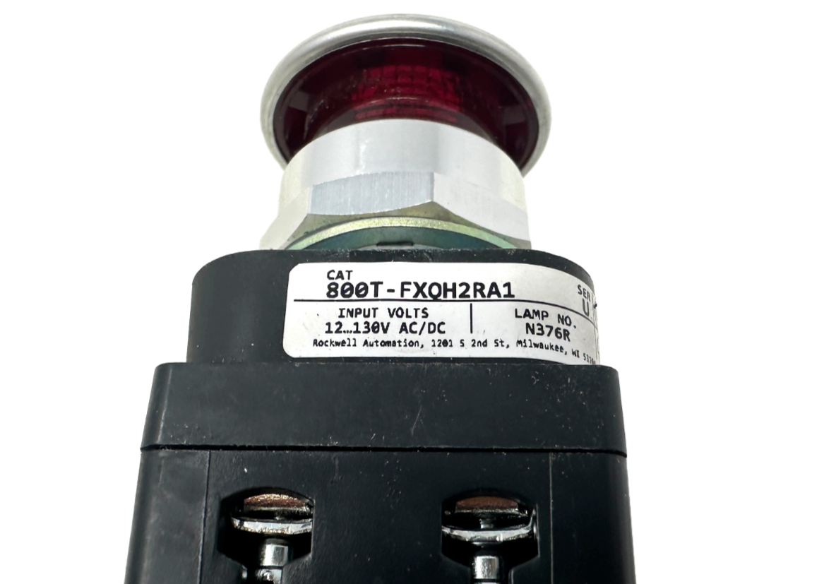 used Allen Bradley 800T-FXQH2RA1 30mm Red Illuminated Push-Pull Button - ALLEN BRADLEY