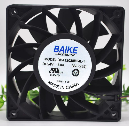 BAIKEFAN DBA12038B24L-1 DC24V 1.0A 2-wire high airflow ball inverter cooling fan