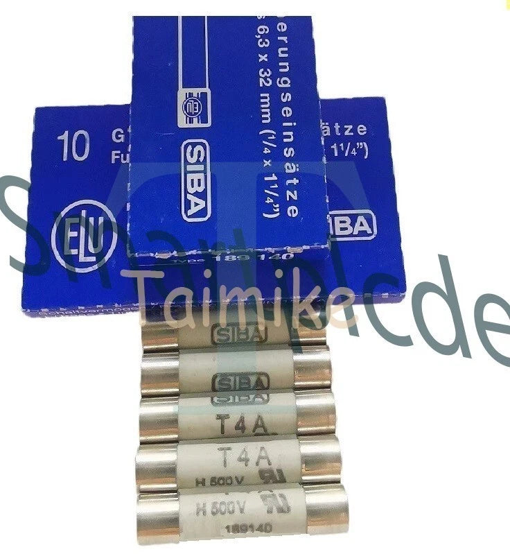 10pcs SIBA 189140 Fuse #7006565 T4A 4A 6.3x32mm H 500V