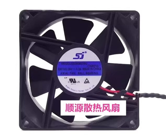 SJ SB240825BU 8025 DC24V 0.3A 8CM 2-Wire Dual Ball Inverter Cooling Fan