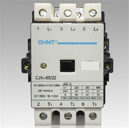 1Pcs  Chnt Ac Contactor CJX1-85/22 24V 36V 110V 220V 380V vo