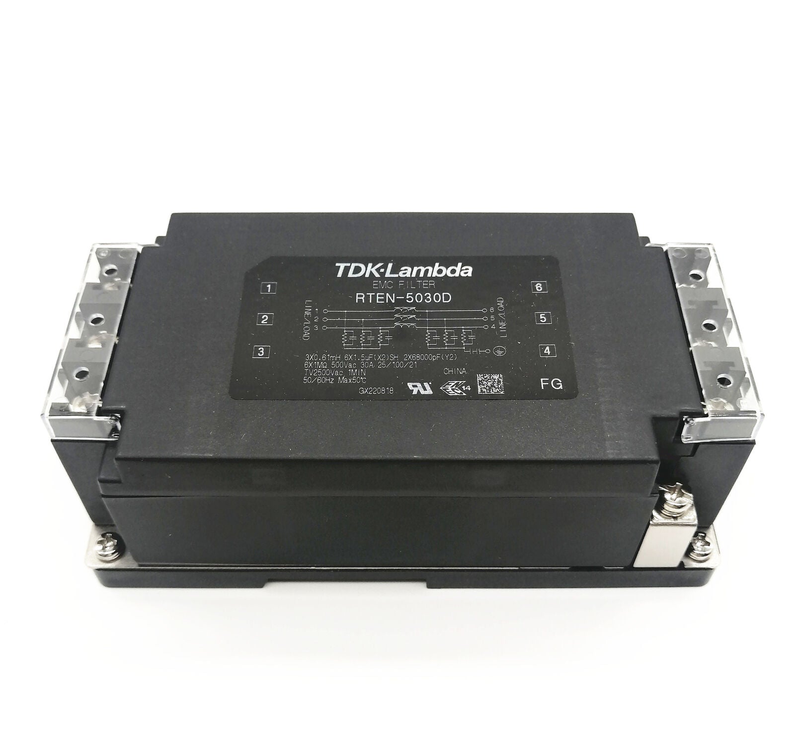 new 1pcs RTEN-5030D 30A TDK-Lambda Ultra-thin Three-phase Power Filter DIN RAIL - TDK-LAMBDA