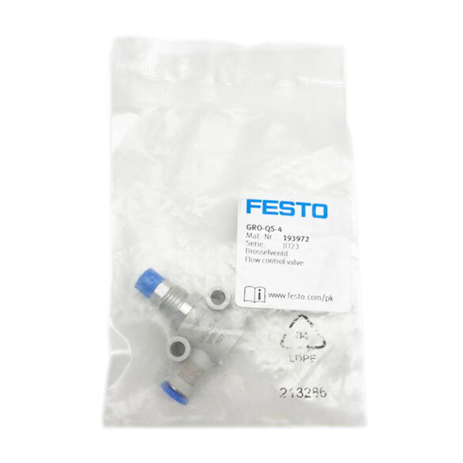 new 1 PCS  FESTO GRO-QS-4 193972 throttle valve