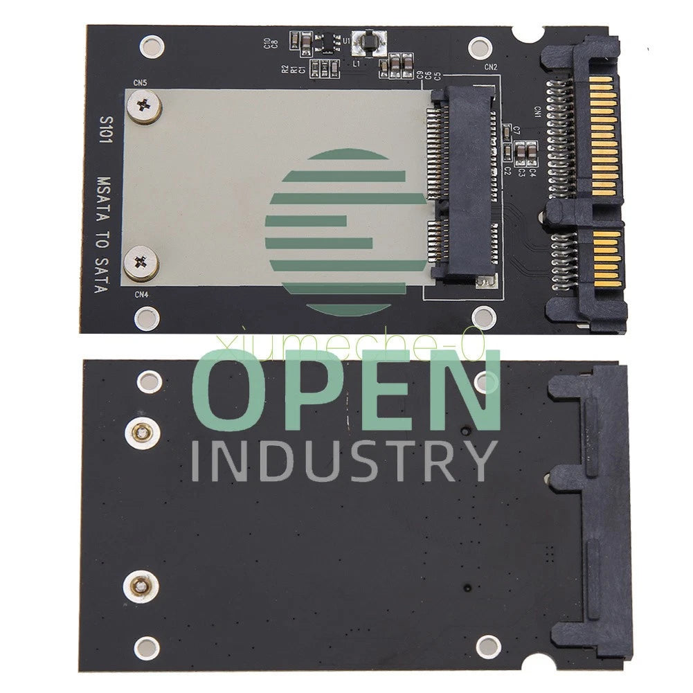 Black Mini Pcie PCI-E SSD mSATA to 2.5" SATA3 Convertor mSATA-SATA Adapter Card