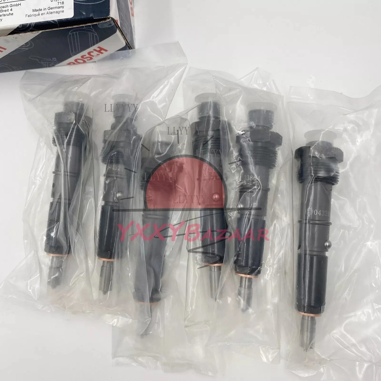 6PCS BOSCH 300 Marine Injectors for 12 Valve 5.9L Cummins +50HP 0432133864 ~