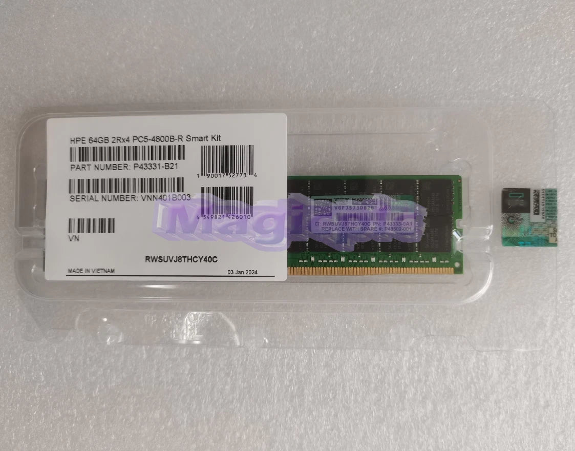 P43331-B21 P43333-0A1 OEM 64GB 2Rx4 DDR5 PC5-4800 EC8 RDIMM Gen11 Server Memory~