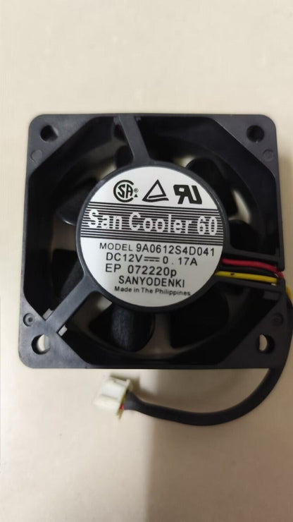 new 1 PCS SANYO Fan 9A0612S4D041 DC12V 0.17A 6025 6cm 3-wire cooling fan