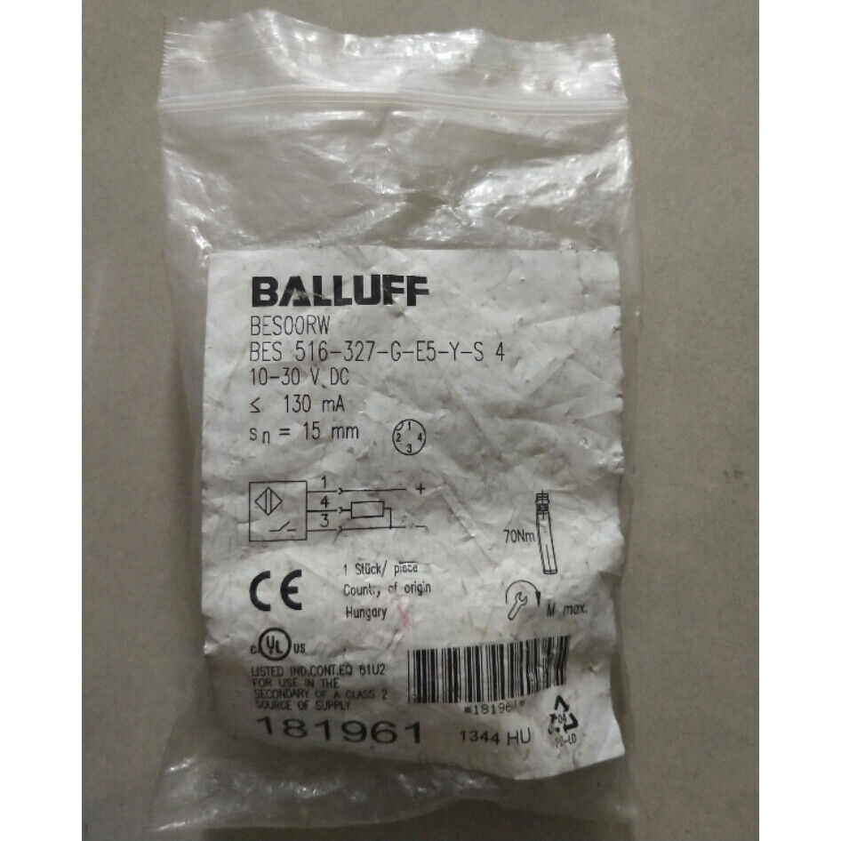 1PC BALLUFF PROXIMITY SENSOR BES 516-327-G-E5-Y-S4 - BALLUFF