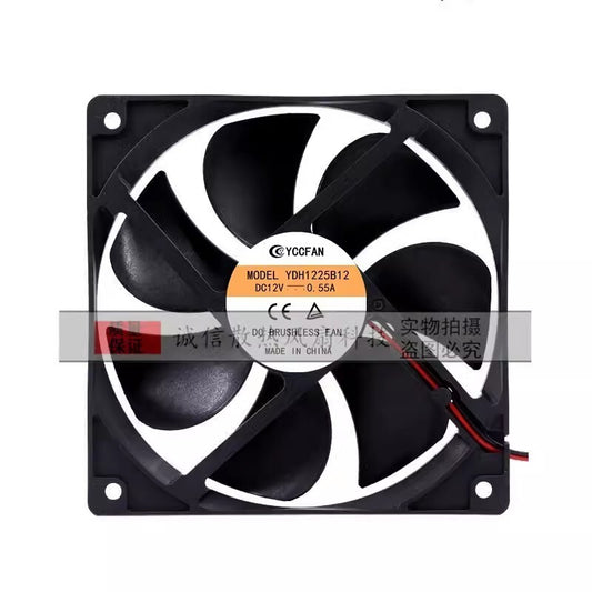YCCFAN YDH1225B12 DC12V 0.50A 12CM 2-Wire Cooling Fan