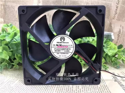 PELKO MOTORS P1225Y48BPCB7H DC48V 12025 0.28A 12CM Dual Ball Cooling Fan