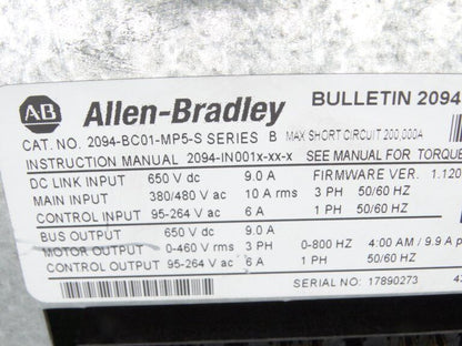 Allen Bradley MP5 Series B Servo Drive MP5-Allen Bradley-Servo-Drive - ALLEN BRADLEY