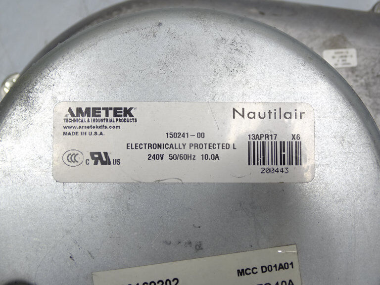 AMETEK 150241-00 BLOWER Blower, Industrial Blower for Air Applications, High-Pressure Air Blower - AMETEK