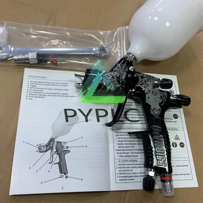 Black Spider Carve Spray Gun TE20 1.3mm Nozzle LVMP Paint Tool for Devilbiss